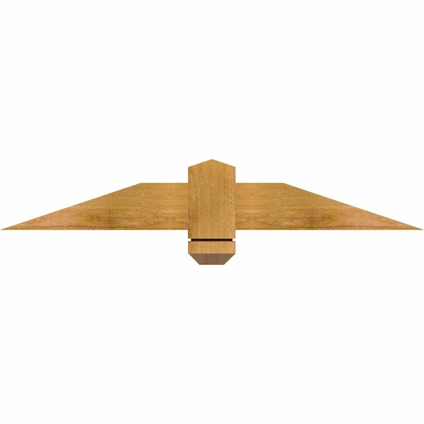 Ekena Millwork Eugene Rough Sawn Timber Gable Bracket, Western Red Cedar, 36"W x 6"H x 2"D x 4"F, 4/12 Pitch GBW036X06X0204EUG00RWR - main
